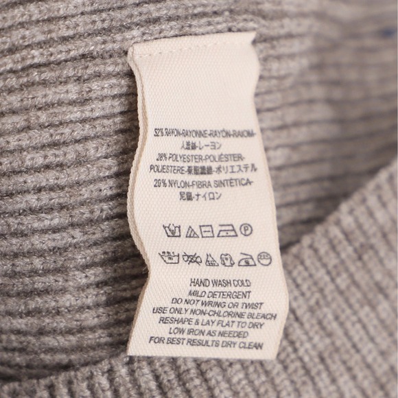 Free People Women Softly‎ Structured Color Block Sweater Sz S Blue Gray Yellow - Picture 9 of 9